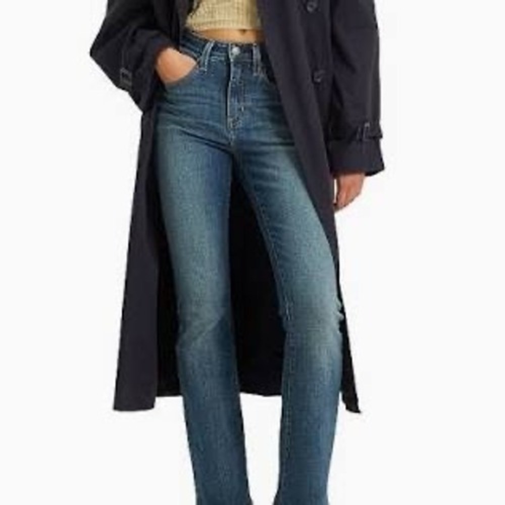 Levis 725 High Rise Bootcut Denim Jean Womens Size‎ 29 Retro Boho Western